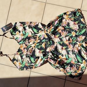 Floral Women's Shorts Romper